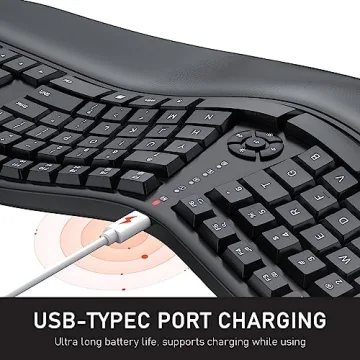 MEETION Ergonomic Split Wireless Keyboard for Comfort