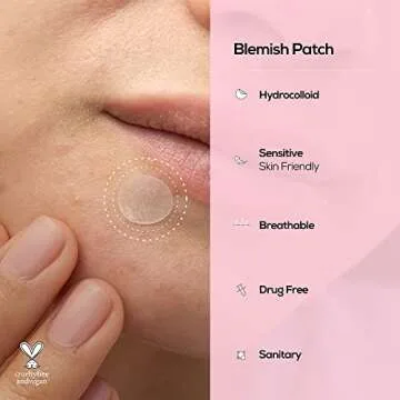 Hanhoo On the Go Blemish Patch, 108 Count, Pimple Patch Dispenser, Shrinks Pimples, Protects from Finger-picking and Dirt, Absorbs Fluid, Acne Spot Patches, Invisible Pimple Patches, Korean Skincare