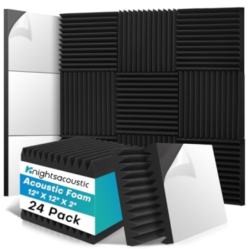 Knightsacoustic Sound Proof Foam Panels 24 Pack