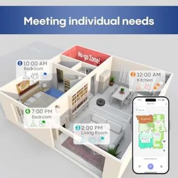 eitton Robot Vacuum and Mop with Self-Emptying,4000Pa LiDAR Robot Vacuum Cleaner,3-in-1 Robotic Vacuums for 45 Days of Cleaning,Hands-Free,No-Go Zones,Perfect for Hard Floors, Carpets, and Pet Hair