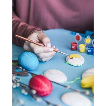 Nicpro Detail Paint Brushes 5 PCS Extra Fine Tip 000 Professional Miniature Painting Artist Set Round 3/0 for Micro Watercolor Oil Acrylic Craft Models Rock Army Paint by Number for Adult