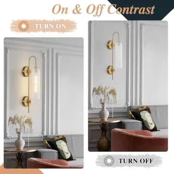 BOKT Mid Century Modern Plug-in Wall Sconces for Home