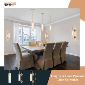 BOKT Mid Century Modern Plug-in Wall Sconces for Home