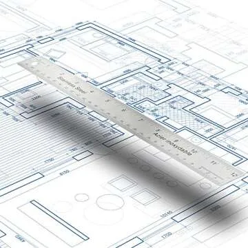3 Pieces Stainless Steel Cork Base Rulers 12 Inches 30 cm Non Slip Straight Edge Ruler, Inch and Metric Graduations Measuring Corkback Ruler for School Office Drawing Measuring Engineering Woodworking