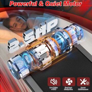 Walking Pad Treadmill 300 lb Capacity, 2 in 1 Under Desk Treadmill with Voice Control, 2.5HP Portable Treadmills for Home Small, Compact Walking Pad with APP & Remote Control, LED Display