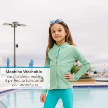 SwimZip UPF 50+ Long Sleeve Kids Rash Guard