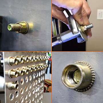 LOKMAN 100 Pieces Rivet Nut Set - Heavy Duty & Rust Resistant