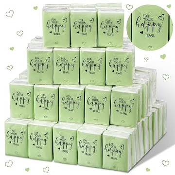 Kosiz Pocket Tissues Wedding Favor - 100 Pack for Guests
