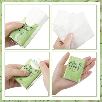 Kosiz Pocket Tissues Wedding Favor - 100 Pack for Guests
