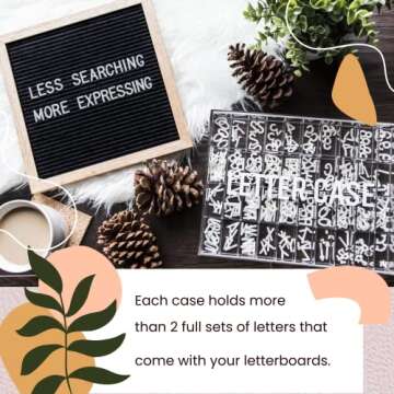 Original Letter Board Organizer Case to Organize & Store Your Alphabet Letters with 40 Individual Grids for Every Number, Letter and Special Character for Felt or Magnetic Changeable Letter Boards