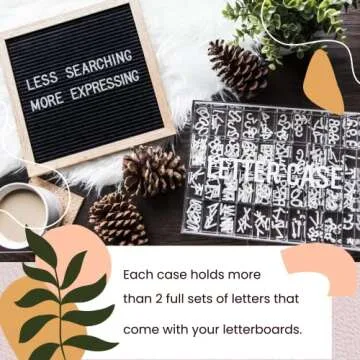 Original Letter Board Organizer Case to Organize & Store Your Alphabet Letters with 40 Individual Grids for Every Number, Letter and Special Character for Felt or Magnetic Changeable Letter Boards