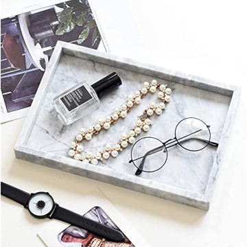 Noble Natural Marble Tray - Stylish Organizer for Any Space
