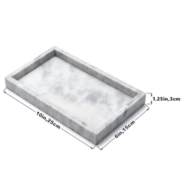 Noble Natural Marble Tray - Stylish Organizer for Any Space