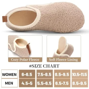 Comfortable Fleece Lined Slippers for Men and Women