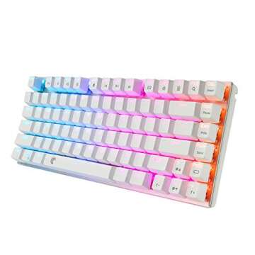 E-YOOSO Z-88 Mechanical Keyboard 81 Keys RGB Backlit with Detachable Type-C Cable, Brown Switch