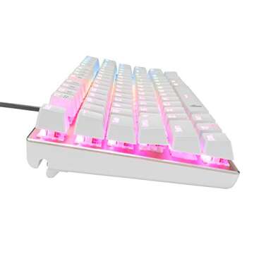 E-YOOSO Z-88 Mechanical Keyboard 81 Keys RGB Backlit with Detachable Type-C Cable, Brown Switch