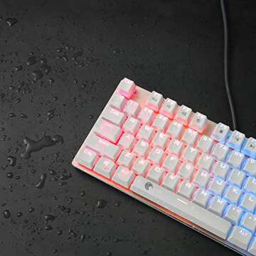 E-YOOSO Z-88 Mechanical Keyboard 81 Keys RGB Backlit with Detachable Type-C Cable, Brown Switch