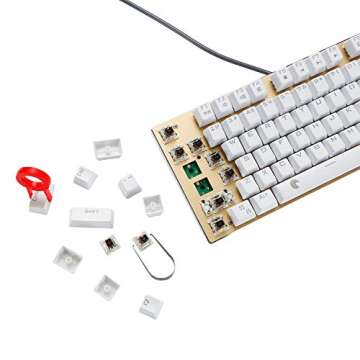 E-YOOSO Z-88 Mechanical Keyboard 81 Keys RGB Backlit with Detachable Type-C Cable, Brown Switch