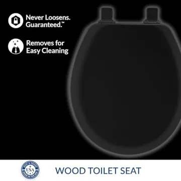 Mayfair Cameron Black Toilet Seat for Modern Bathrooms