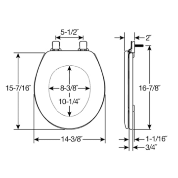 Mayfair Cameron Black Toilet Seat for Modern Bathrooms