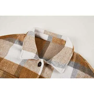 Stylish Women's Casual Plaid Shirt - Versatile & Cozy