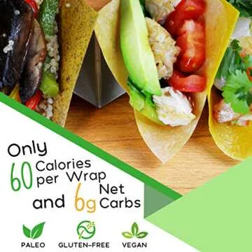 All Natural, SHELF STABLE, Paleo, Gluten Free, Vegan Non-GMO, Raw Veggie NUCO Coconut Cassava Wraps. Crafted with Fresh Cassava, Milder Coconut flavor, Low Carb and Yeast Free 5 Count