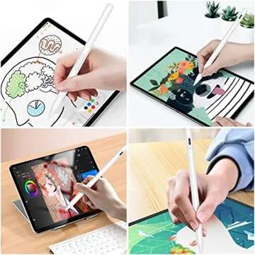 Pencil 2nd Generation Magnetic Wireless Charging, Pencil for iPad 2nd Generation Stylus Pen for iPad Pro with Palm Rejection & Tilt Sensitivity, Compatible with iPad/Mini/Air/Pro 11"&12.9", White