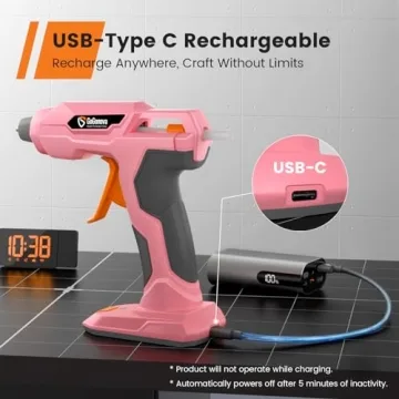 GoGonova Cordless Glue Gun - 20s Fast Heat & Rechargeable