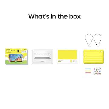 SAMSUNG Galaxy Tab A9+ Plus Kids Edition 11” 64GB WiFi Android Tablet, Long Battery Life, Expandable Storage, Thin, Light Design, Durable Puffy Cover, US Version, 2024, Yellow