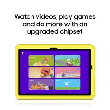 SAMSUNG Galaxy Tab A9+ Plus Kids Edition 11” 64GB WiFi Android Tablet, Long Battery Life, Expandable Storage, Thin, Light Design, Durable Puffy Cover, US Version, 2024, Yellow