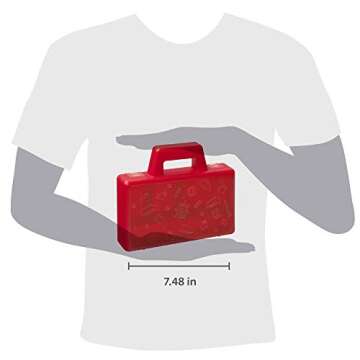 ROOM Copenhagen, Lego Sorting Box to-Go - Travel Case with Organizing Dividers - Red (40870001)