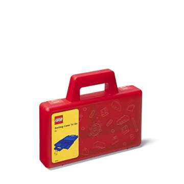 ROOM Copenhagen, Lego Sorting Box to-Go - Travel Case with Organizing Dividers - Red (40870001)