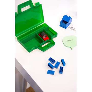 ROOM Copenhagen, Lego Sorting Box to-Go - Travel Case with Organizing Dividers - Red (40870001)