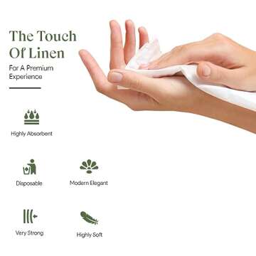 200 Disposable Linen Feel Guest Towels - Soft & Luxury Paper Hand Towels for Every Occasion