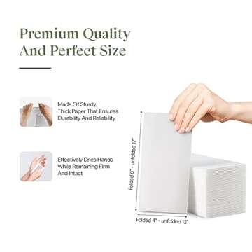 200 Disposable Linen Feel Guest Towels - Soft & Absorbent