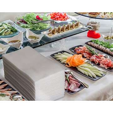 200 Disposable Linen Feel Guest Towels - Soft & Absorbent