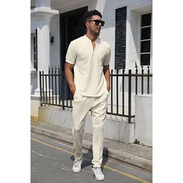 FZNHQL Men's Stylish Tracksuits 2 Piece Set for Comfort