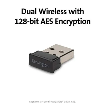 Kensington Pro Fit Ergonomic Wireless Keyboard, Bluetooth - Black (K75401US)