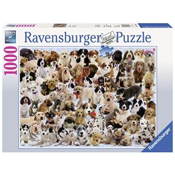 Ravensburger Dogs Galore Jigsaw Puzzle - Engaging 1000-Piece Puzzle for Adults | Unique Softclick Te...