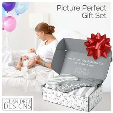 Ocean Drop Mommy and Me Robe Set for New Moms - 4pc Gift Set