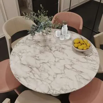 JSEVEM 16"×394" Grey White Marble Wallpaper Peel and Stick Waterproof Gray Marble Contact Paper Vinyl Glossy Granite Adhesive Tile Sticker for Kitchen Table Cabinet Countertops Bedroom Bathroom Walls