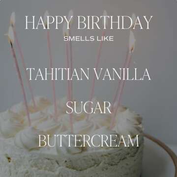 Sweet Water Decor Happy Birthday Candles for Women - Vanilla Sugar & Buttercream Sweet Scented Happy...