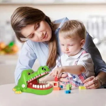 Starspuff Small Crocodile Teeth Toys Game for Kids, Crocodile Biting Finger Dentist Games Funny Toys