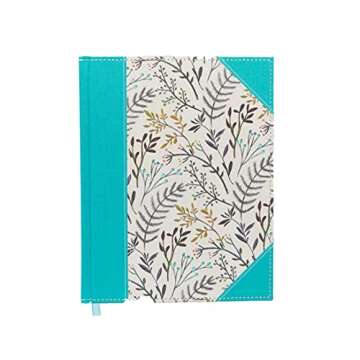 NKJV, Journal the Word Bible, Large Print, Cloth over Board, Blue Floral, Red Letter: Reflect, Journal, or Create Art Next to Your Favorite Verses