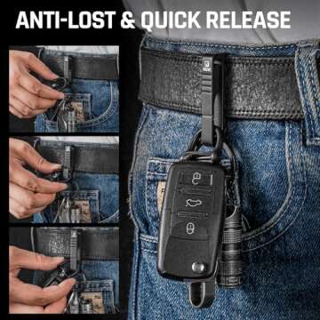 TISUR Titanium Keychain Clip - Lightweight & Durable