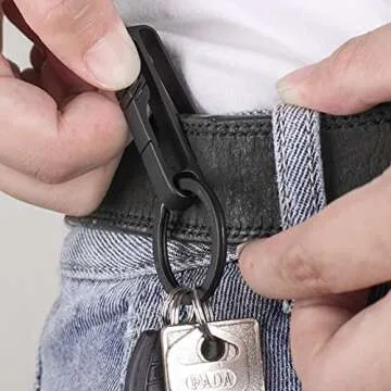 TISUR Titanium Keychain Clip - Lightweight & Durable