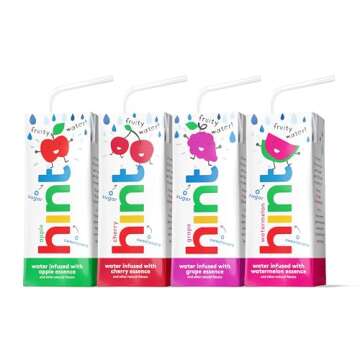 Hint Kids Water Variety Pack, 8 Boxes: Cherry, Watermelon, Apple & Grape, Zero Sugar & Sweeteners, Z...