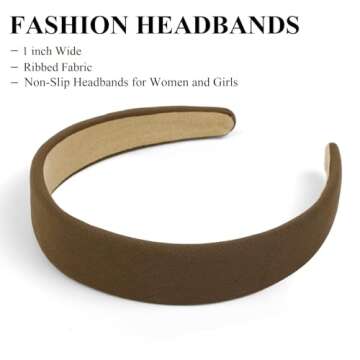 Trendy Non Slip Headbands for Stylish Women 1 inch Wide