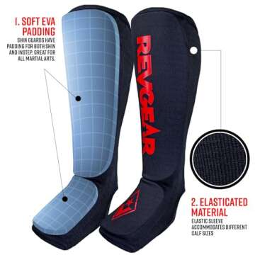 Revgear Dominator Shin Guards - Comfort & Protection in One