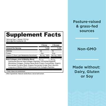 Ancient Nutrition Collagen Powder Protein, Multi Collagen Protein Powder Joint + Mobility, 20 Servin...